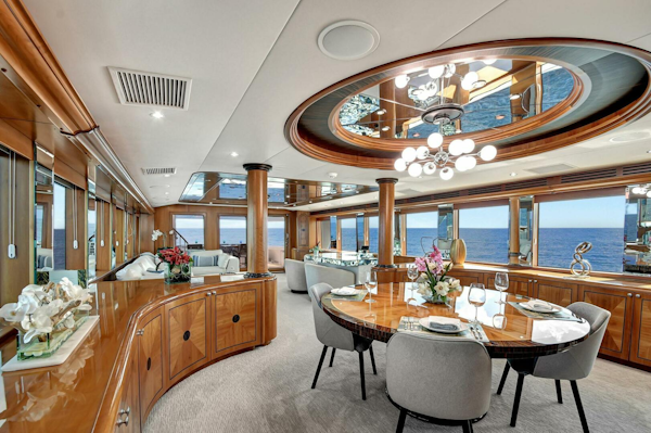 Hatteras 2005-DANIELLE West Palm Beach -Florida-United States-008 Main Deck Salon Dining Area 01-5019801