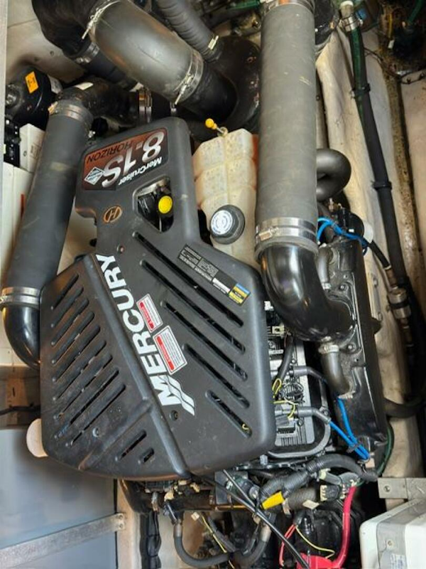 Sea Ray-380 Sundancer 2003 -Stuart-Engine compartment of a 2003 Sea Ray 380 Sundancer with Mercury 5.8 inboard motor.-5185266