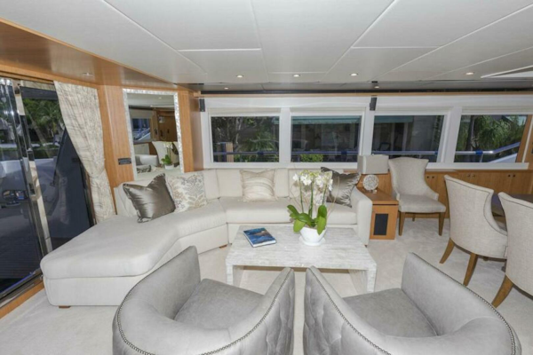 Johnson-Flybridge w/Hydraulic Platform 2027-JOHNSON 93 OPEN FB Kaohsiung-Taiwan-Salon Aft To Port-5032650