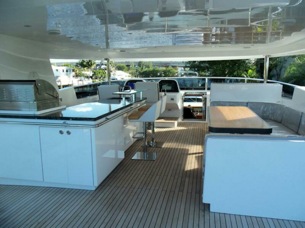 Johnson-Flybridge w/Hydraulic Platform 2027-JOHNSON 93 OPEN FB Kaohsiung-Taiwan-Bridge Looking Forward-5032685