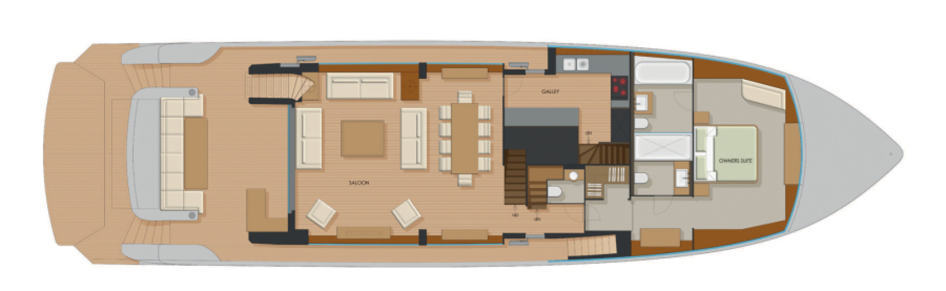 Johnson-FLYBRIDGE w/ON-DECK MASTER 2027-Johnson 92 Flybridge Kaohsiung-Taiwan-Main deck owners cabin layout-5032816 | Thumbnail