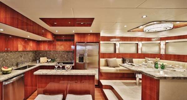 Johnson-Flybridge w/Hydraulic Platform 2027-JOHNSON 80 FLYBRIDGE Kaohsiung-Taiwan-Galley looking to port-5033161