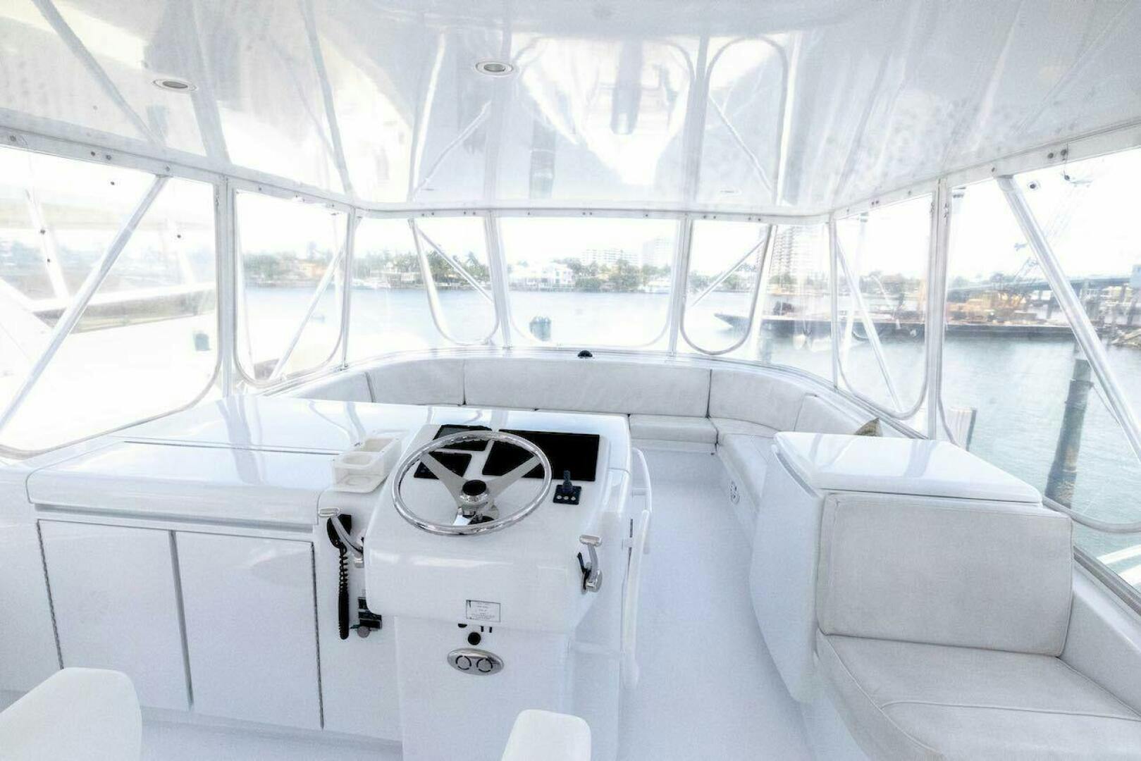 Hatteras-Cnv 2007-Carribean Soul Fort Lauderdale-Florida-United States-Flybridge Helm  Looking Fwd-5308467