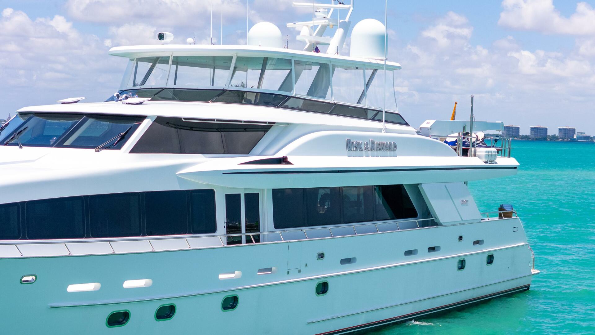 Crescent-Raised Pilothouse 2004-RISK AND REWARD West Palm Beach-Florida-United States-Aerial Side Deck-5316117 | Thumbnail