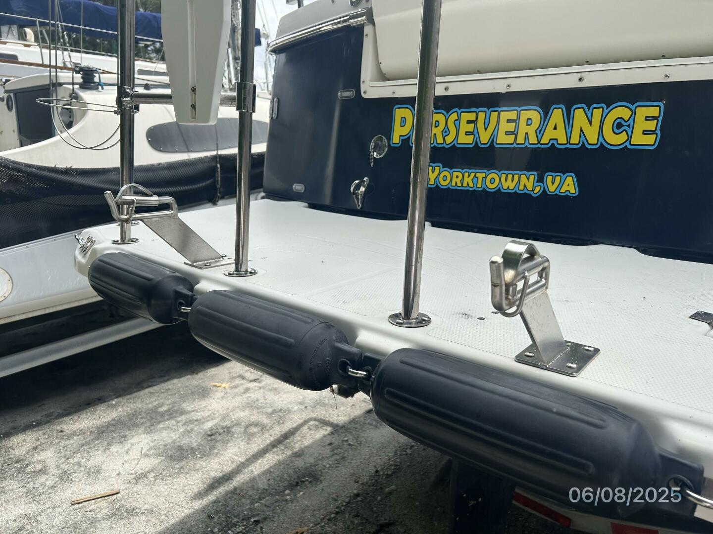 Cutwater-C28 2012-Perseverance Yorktown-Virginia-United States-28 Cutwater tender davit bases-5408705 | Thumbnail