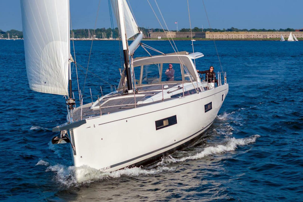Beneteau-Oceanis 60 2023-CADUCEUS Charleston-South Carolina-United States-Port Bow W Fort Adams Background-5457664
