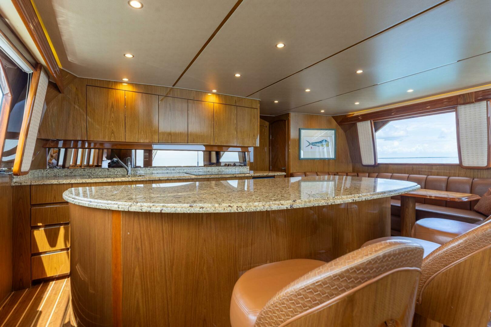 Viking-76 Enclosed Flybridge 2012-MODERATION Stuart-Florida-United States-Galley Looking Forward-5641575 | Thumbnail
