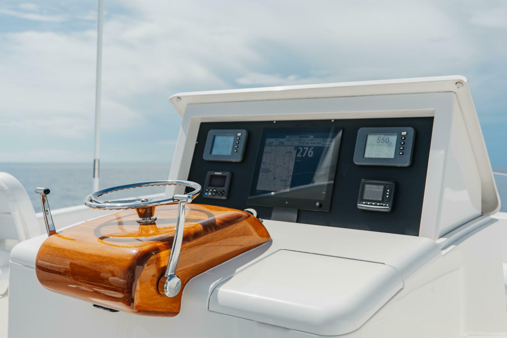 Viking-76 Enclosed Flybridge 2012-MODERATION Stuart-Florida-United States-Skybridge Pop up Electronics with Teak Palm Beach Controls-5641636 | Thumbnail
