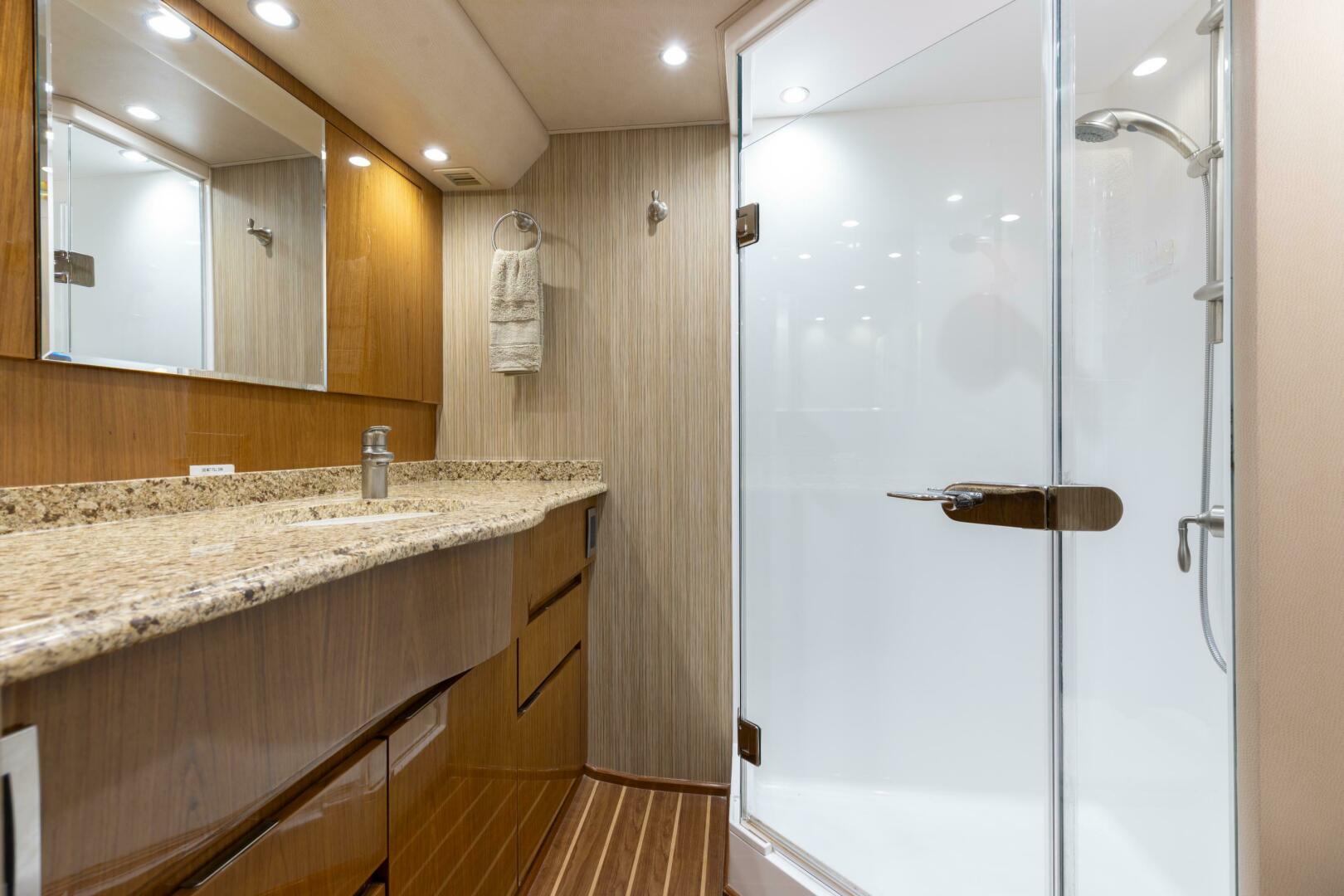 Viking-76 Enclosed Flybridge 2012-MODERATION Stuart-Florida-United States-Master Stateroom Head-5641610 | Thumbnail