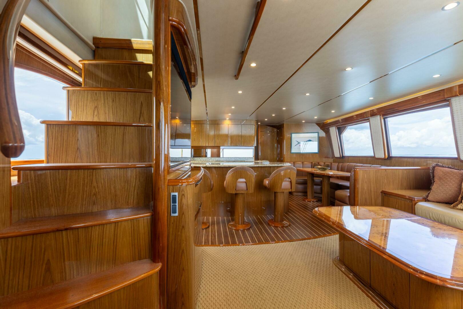 Viking-76 Enclosed Flybridge 2012-MODERATION Stuart-Florida-United States-Port Staircase to Flybridge-5641624 | Thumbnail