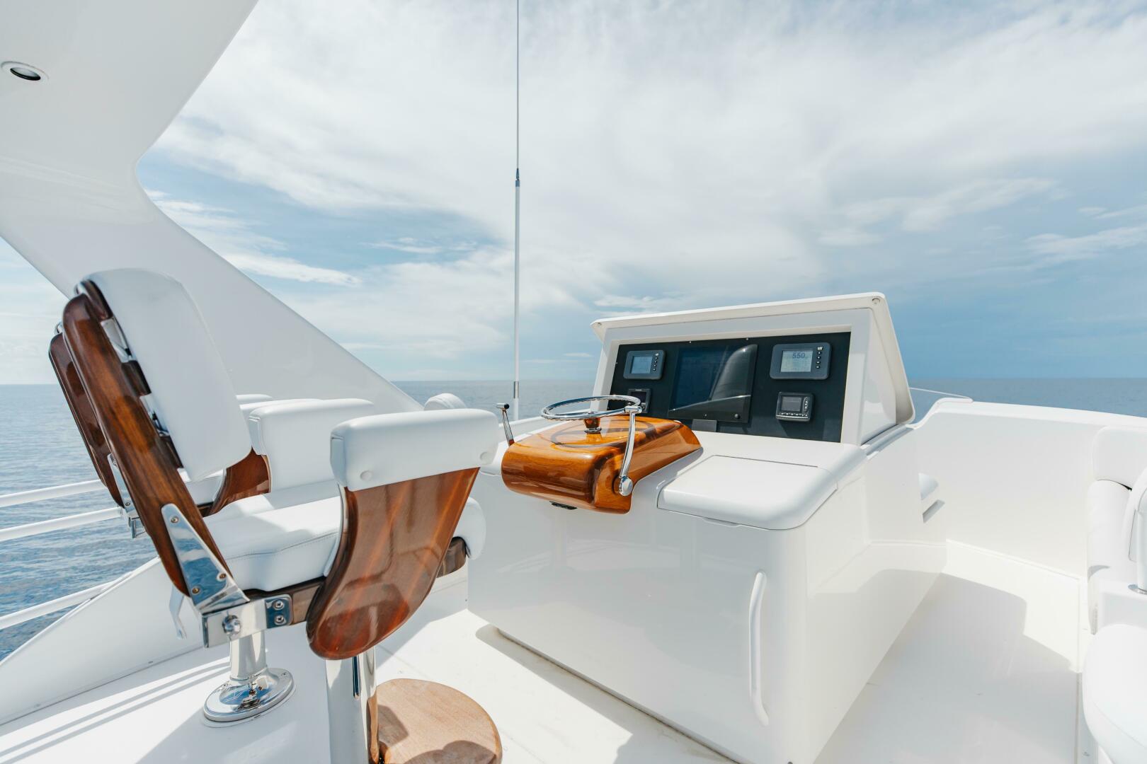Viking-76 Enclosed Flybridge 2012-MODERATION Stuart-Florida-United States-Skybridge Pop up Electronics with Teak Palm Beach Controls-5641637 | Thumbnail