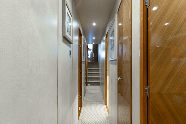 Viking-76 Enclosed Flybridge 2012-MODERATION Stuart-Florida-United States-Hallway Staircase Looking Aft-5641622