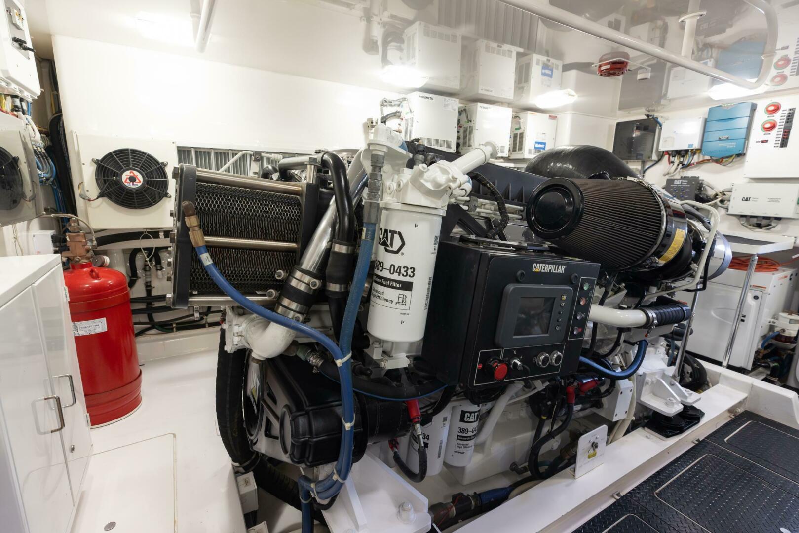 Viking-76 Enclosed Flybridge 2012-MODERATION Stuart-Florida-United States-Starboard Engine Looking Aft-5641658 | Thumbnail