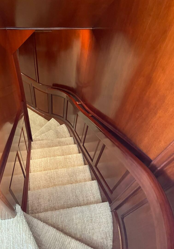 Rayburn Custom Yachts-Flush Deck 2001-JADE PANAMA Bellevue-Washington-United States-Stairs to Staterooms-5864487