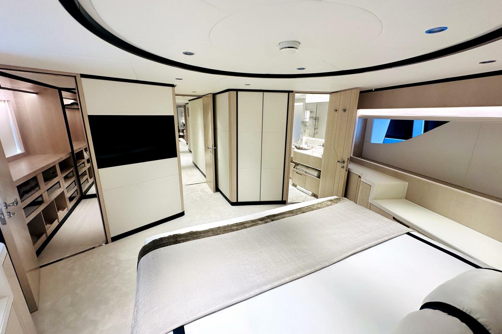 Majesty Yachts-120 2024-Optimism Stuart-Florida-United States-Luxurious interior of 2023 Majesty 120 yacht, featuring modern design and elegant furnishings.-5695578 | Thumbnail