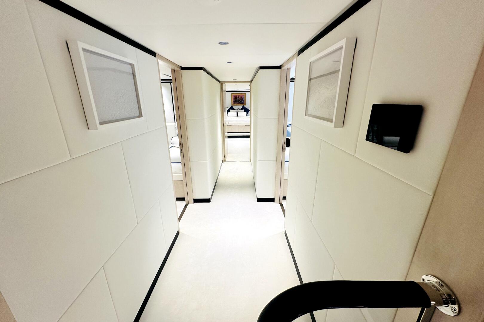 Majesty Yachts-120 2024-Optimism Stuart-Florida-United States-Luxurious hallway interior of 2023 Majesty 120 yacht, featuring modern design and elegant decor.-5695595 | Thumbnail