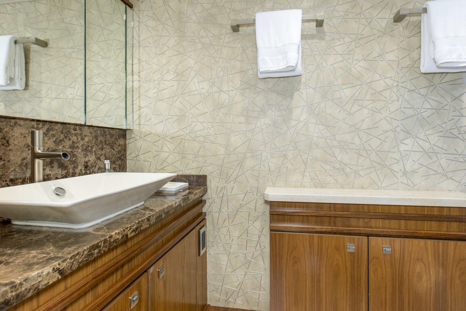 Viking-92 Enclosed Bridge 2016-Touché Orange Beach-Alabama-United States-2016 92 Viking Enclosed Bridge Touche Master Stateroom Head (3)-5551736 | Thumbnail