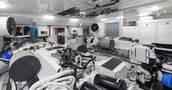 Viking-92 Enclosed Bridge 2016-Touché Orange Beach-Alabama-United States-2016 92 Viking Enclosed Bridge Touche Engine Room (8)-5551883