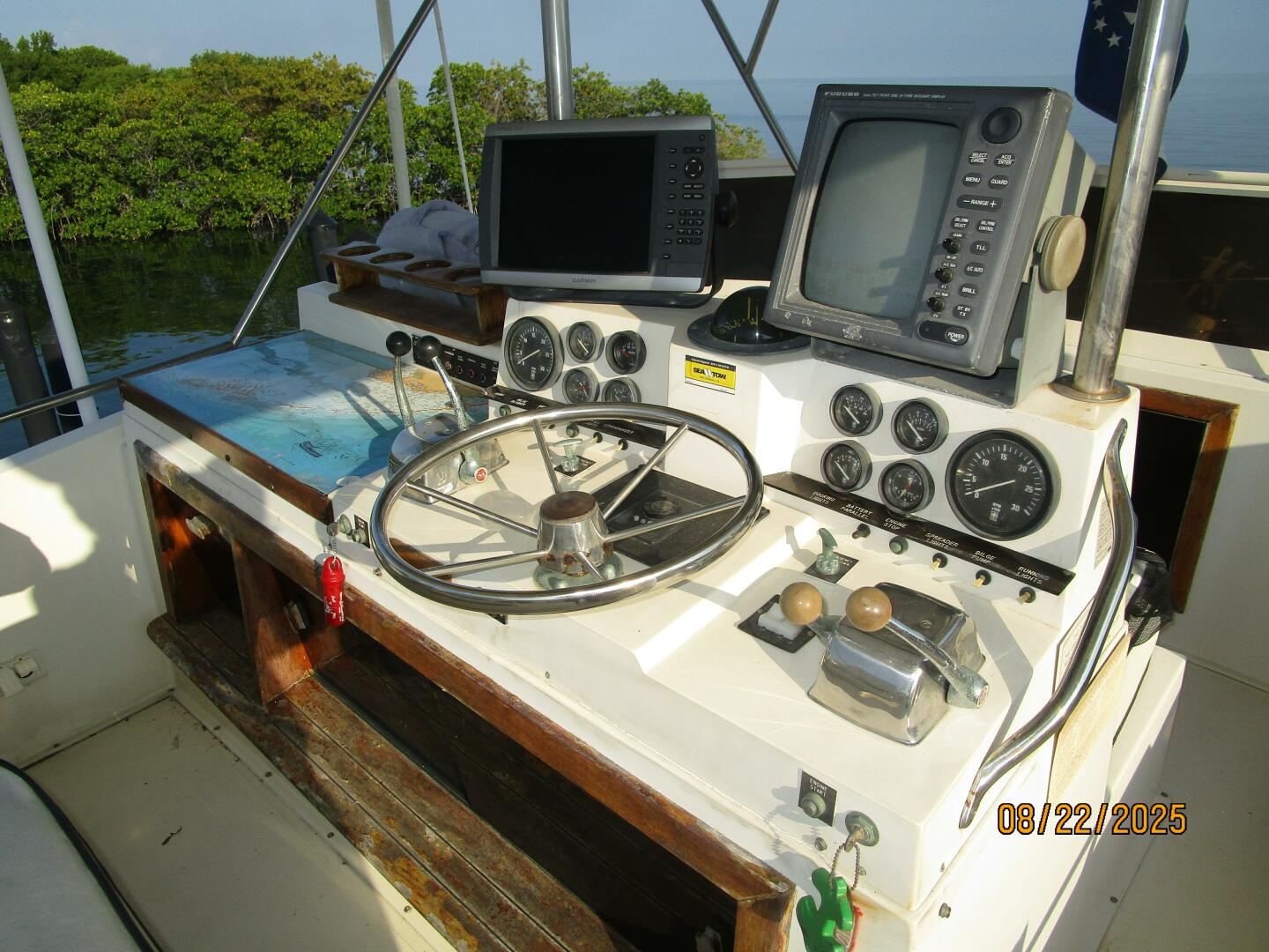 Viking-44 1984-No Regrets Marathon-Florida-United States-44 Viking flybridge helm1-5581853 | Thumbnail