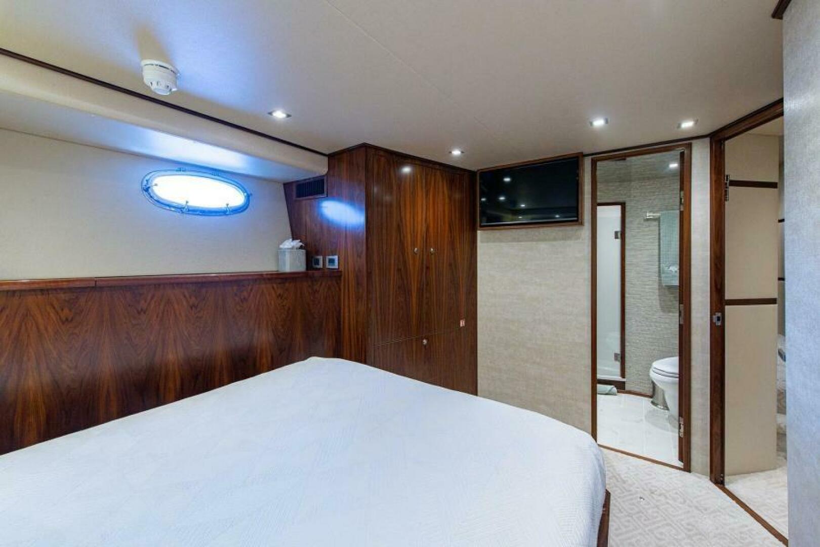 Viking-Enclosed Flybridge 2018-OBSESSION Stuart-Florida-United States-Port Guest Cabin Looking Forward-5587861 | Thumbnail
