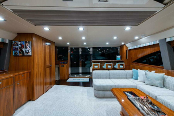 Viking-Enclosed Flybridge 2018-OBSESSION Stuart-Florida-United States-Skylounge Looking Aft-5587869