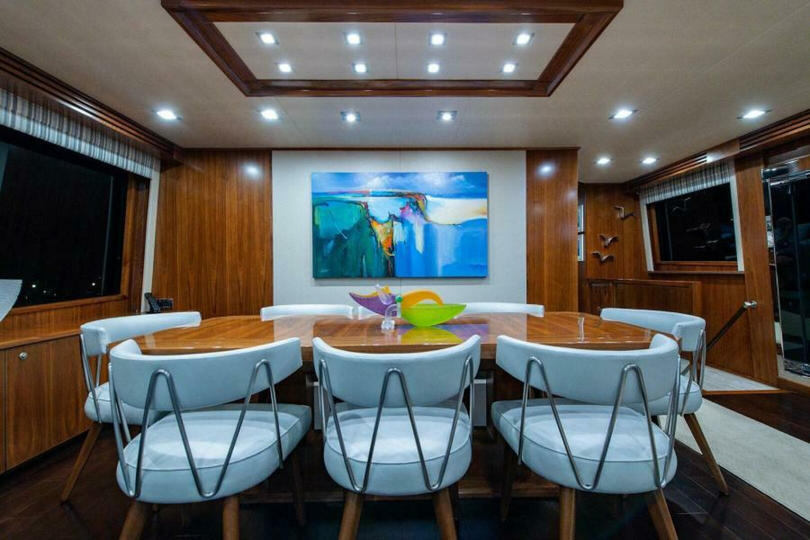 Viking-Enclosed Flybridge 2018-OBSESSION Stuart-Florida-United States-Dining Salon Looking Forward-5587830 | Thumbnail