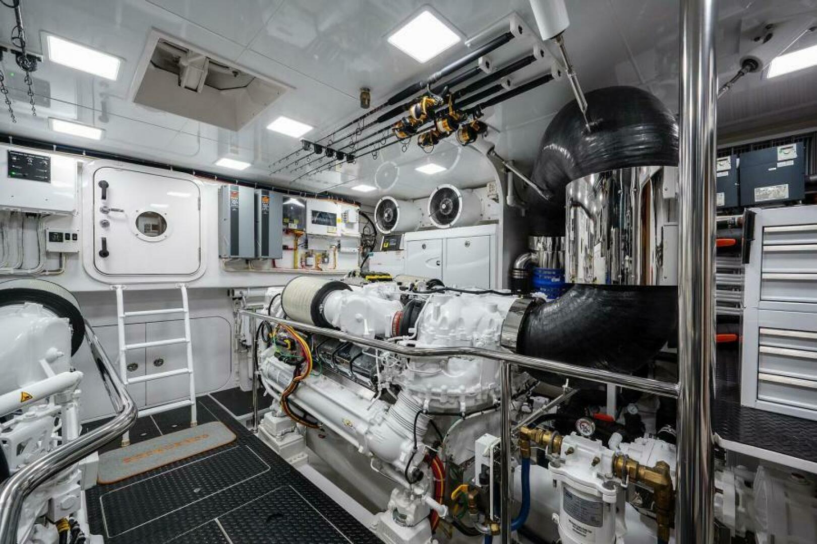 Viking-Enclosed Flybridge 2018-OBSESSION Stuart-Florida-United States-Port Engine Looking Aft-5587911 | Thumbnail