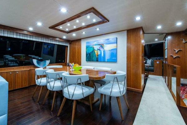 Viking-Enclosed Flybridge 2018-OBSESSION Stuart-Florida-United States-Dining Salon To Port-5587831