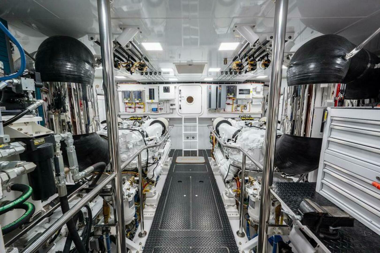 Viking-Enclosed Flybridge 2018-OBSESSION Stuart-Florida-United States-Engine Room Looking Aft-5587907 | Thumbnail