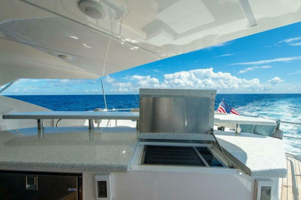 Viking-Enclosed Flybridge 2018-OBSESSION Stuart-Florida-United States-Boat Deck Grill-5587877