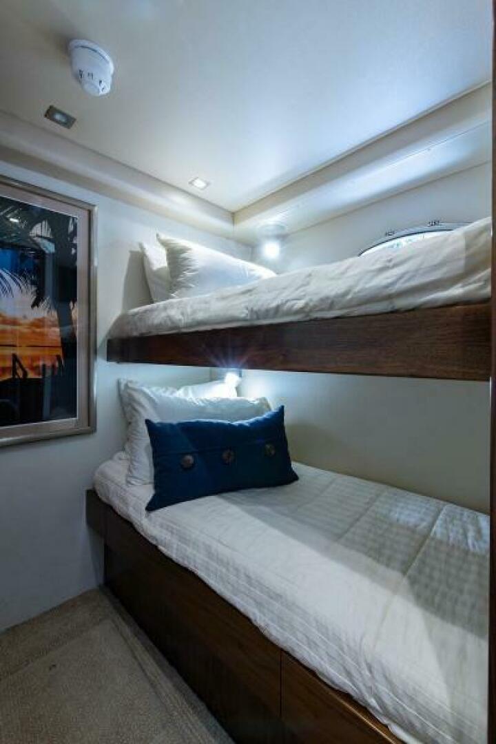 Viking-Enclosed Flybridge 2018-OBSESSION Stuart-Florida-United States-Crew Bunks Looking Forward-5587904 | Thumbnail