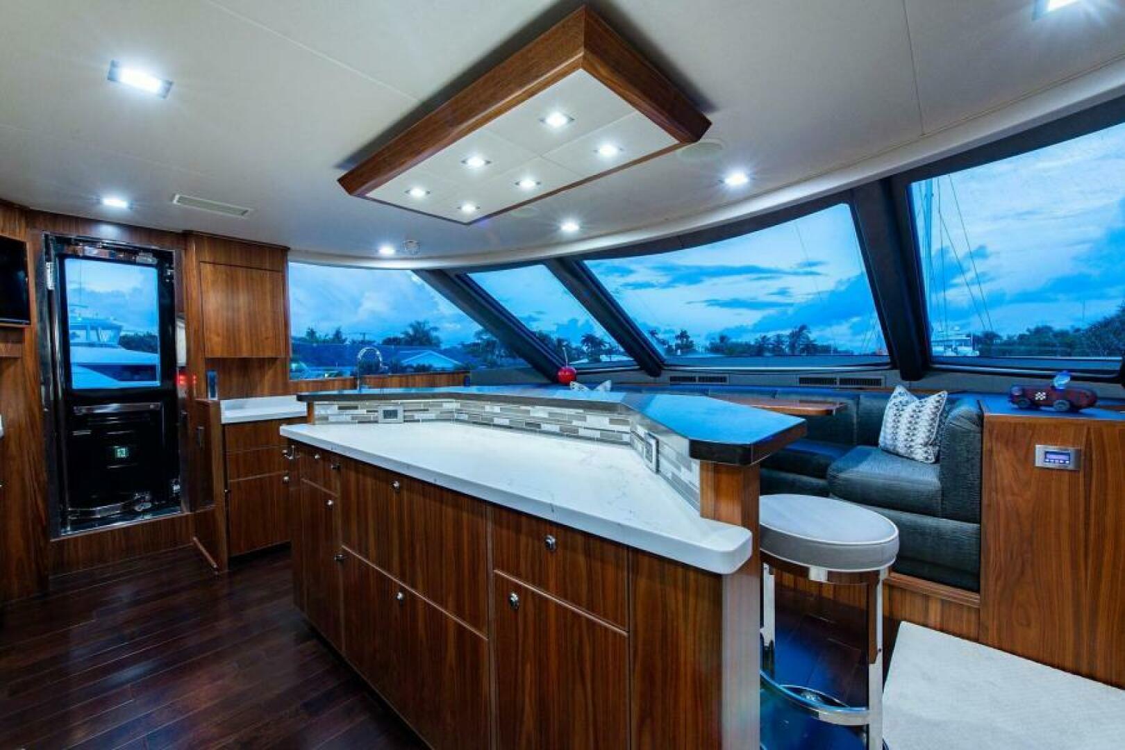 Viking-Enclosed Flybridge 2018-OBSESSION Stuart-Florida-United States-Galley Looking Forward-5587834 | Thumbnail