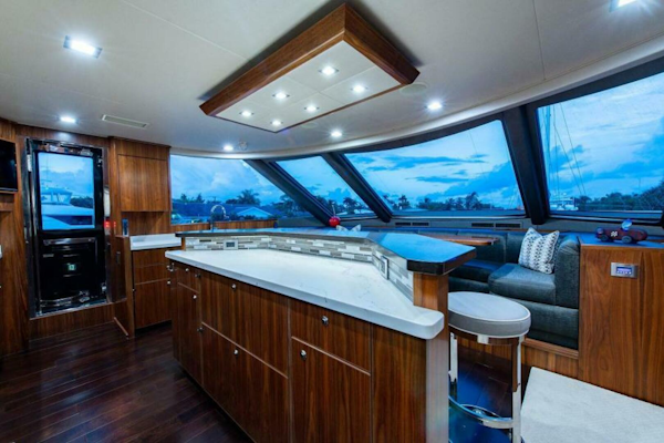 Viking-Enclosed Flybridge 2018-OBSESSION Stuart-Florida-United States-Galley Looking Forward-5587834