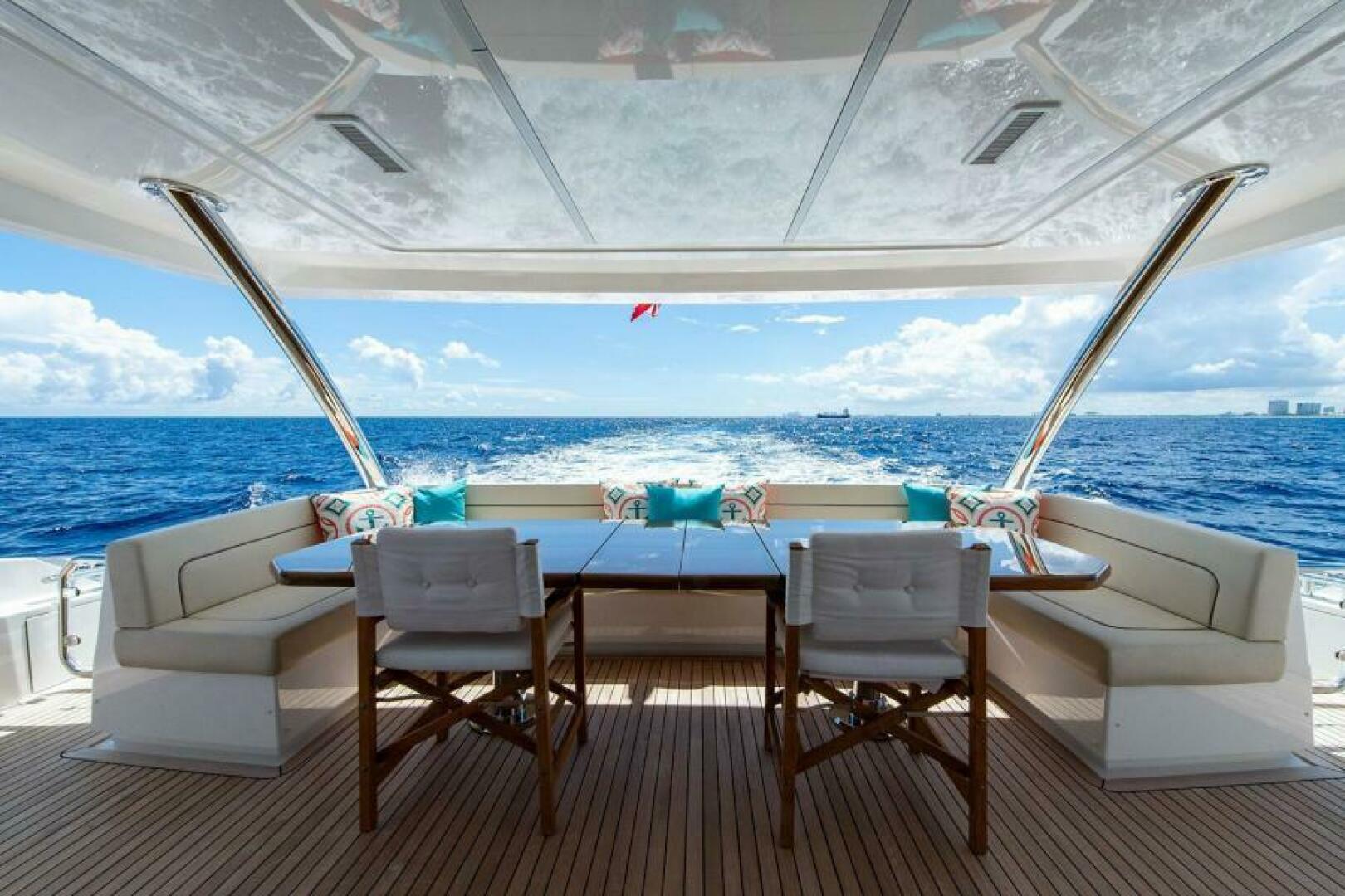 Viking-Enclosed Flybridge 2018-OBSESSION Stuart-Florida-United States-Aft Deck Seating-5587892 | Thumbnail