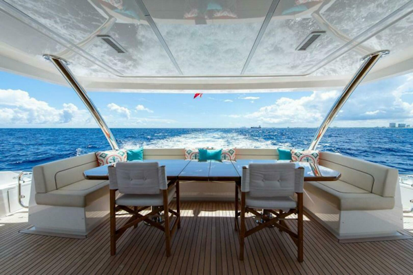 Viking-Enclosed Flybridge 2018-OBSESSION Stuart-Florida-United States-Aft Deck Seating-5587892