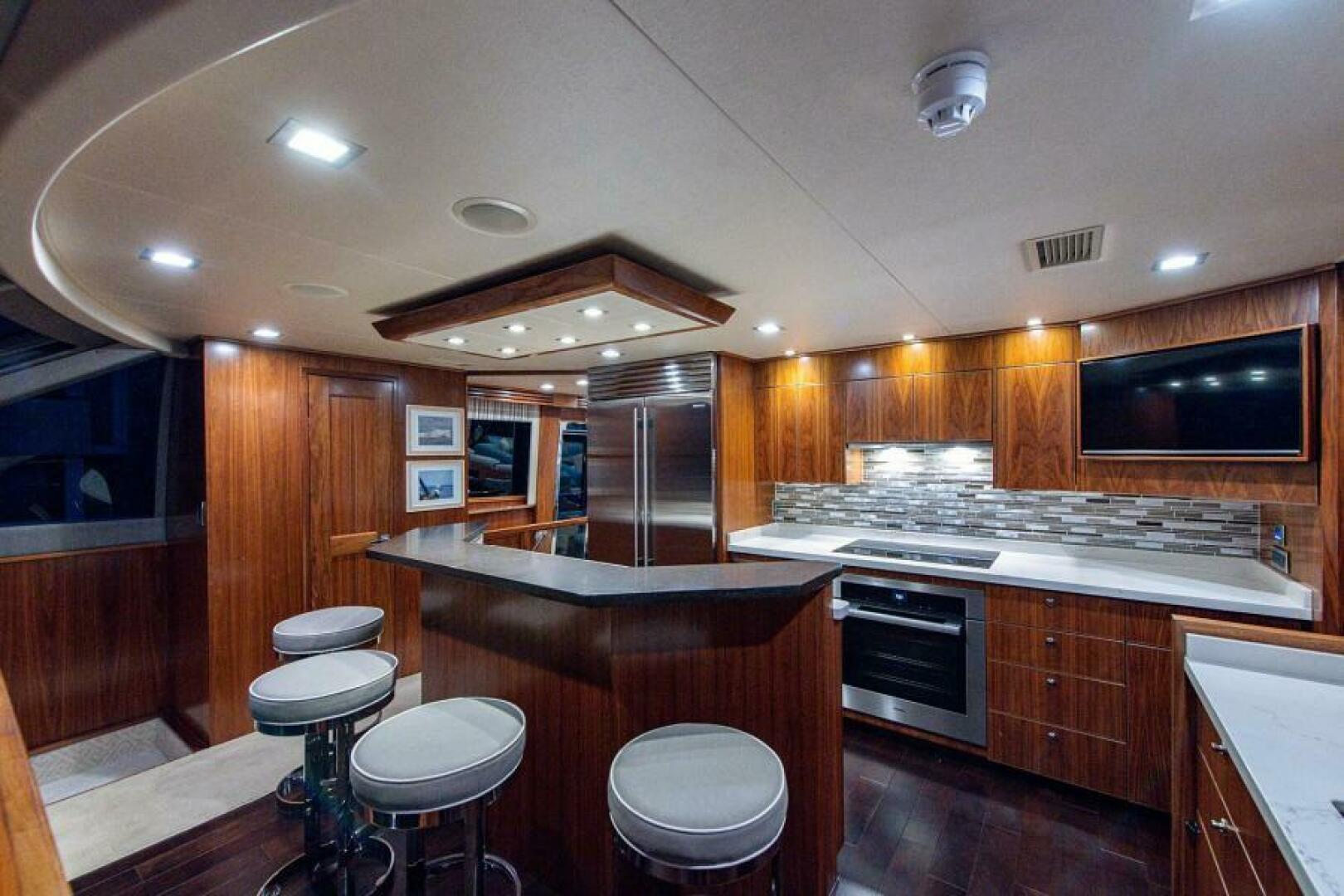 Viking-Enclosed Flybridge 2018-OBSESSION Stuart-Florida-United States-Galley Looking Aft-5587835 | Thumbnail