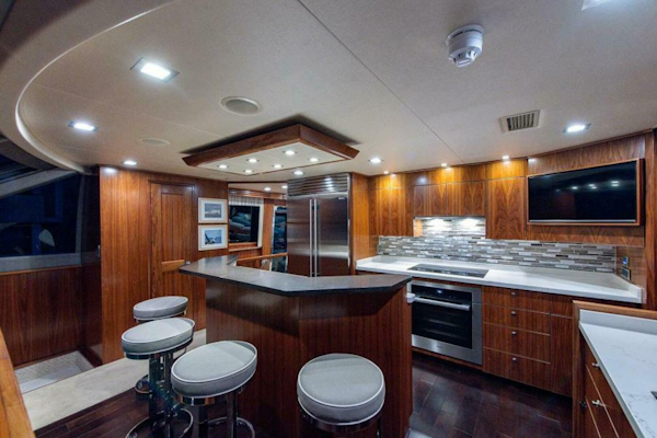 Viking-Enclosed Flybridge 2018-OBSESSION Stuart-Florida-United States-Galley Looking Aft-5587835
