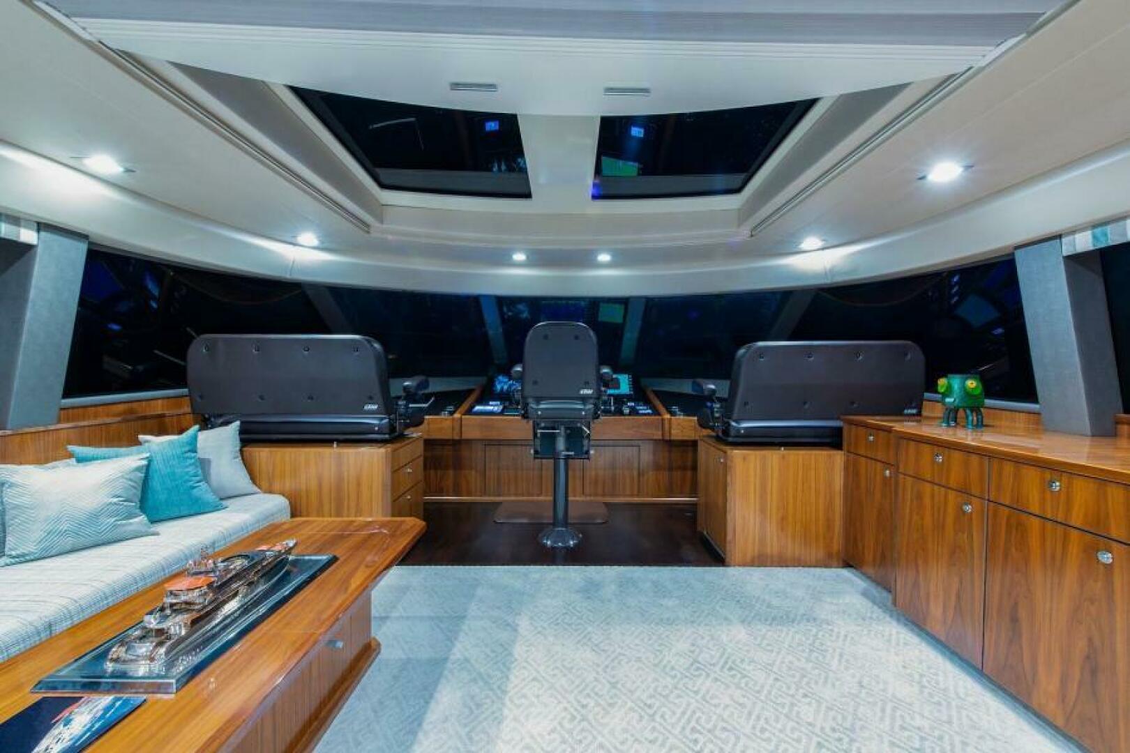 Viking-Enclosed Flybridge 2018-OBSESSION Stuart-Florida-United States-Skylounge Looking Forward-5587867 | Thumbnail