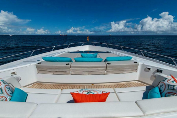 Viking-Enclosed Flybridge 2018-OBSESSION Stuart-Florida-United States-Bow Sunpad-5587885