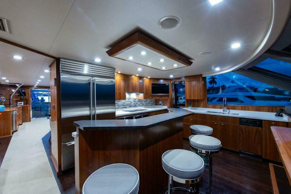 Viking-Enclosed Flybridge 2018-OBSESSION Stuart-Florida-United States-Galley Looking Aft-5587837