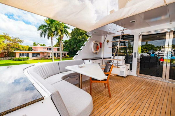 Hatteras-Flybridge Motor Yacht 1995-LONE STAR Ft. Lauderdale-Florida-United States-Bridge Deck Aft-5588718