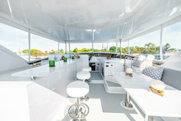 Hatteras-Flybridge Motor Yacht 1995-LONE STAR Ft. Lauderdale-Florida-United States-Flybridge Looking Forward  -5588725