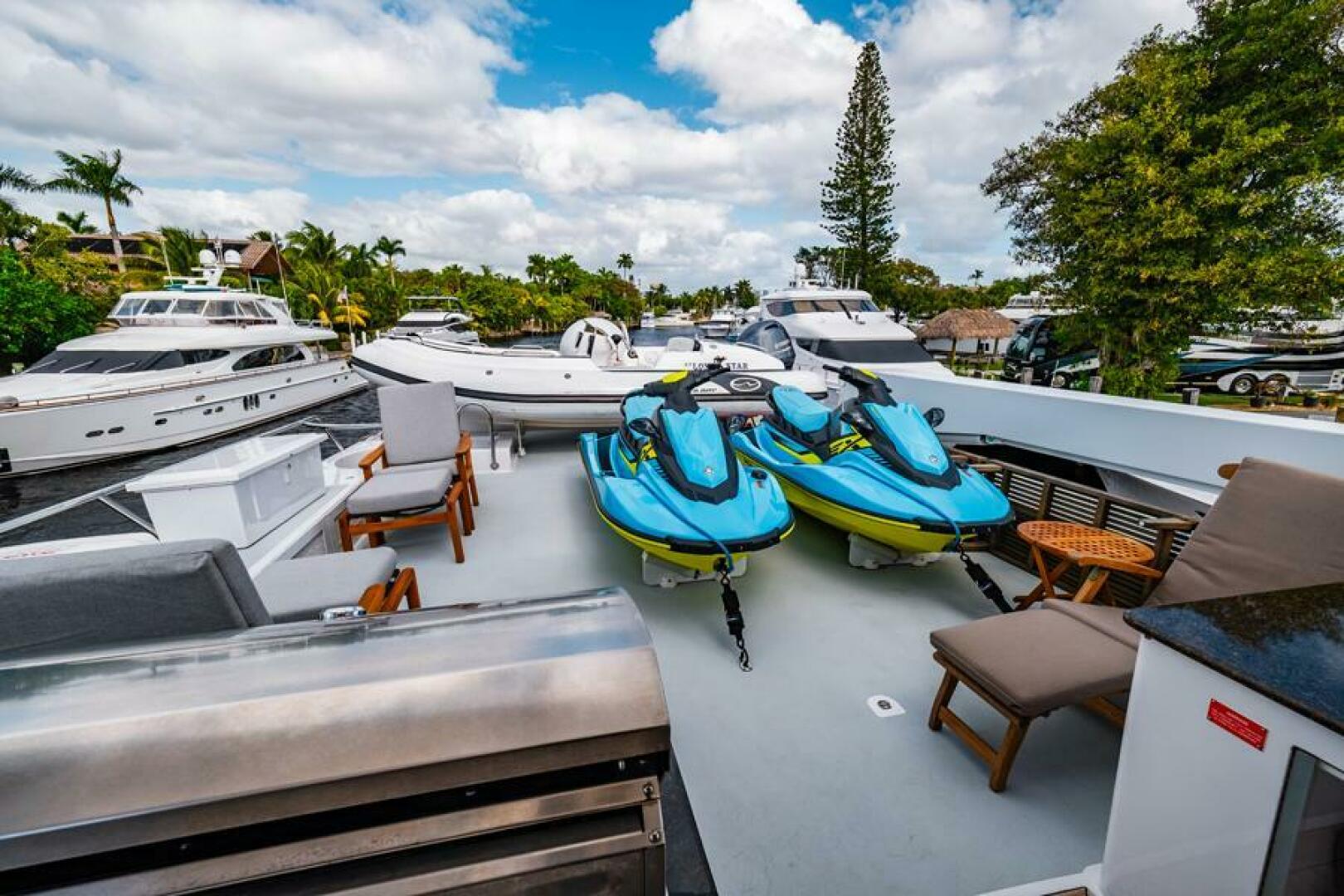 Hatteras-Flybridge Motor Yacht 1995-LONE STAR Ft. Lauderdale-Florida-United States-Boat Deck-5588723 | Thumbnail