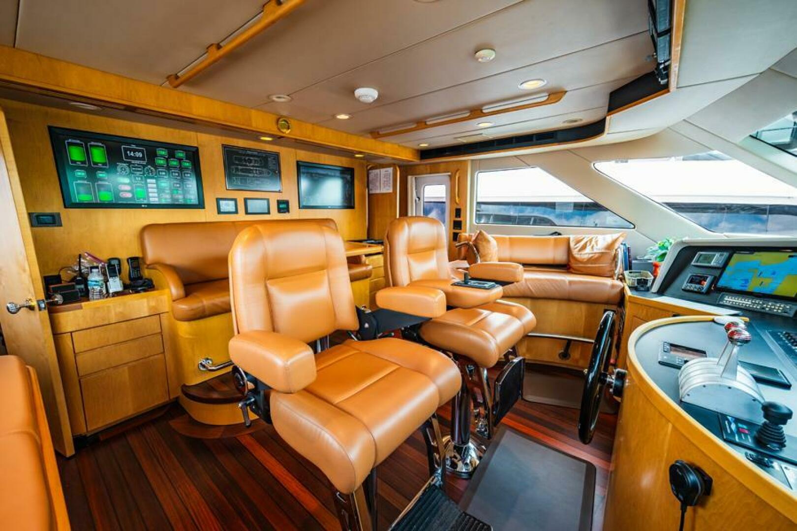 Hatteras-Flybridge Motor Yacht 1995-LONE STAR Ft. Lauderdale-Florida-United States-Pilothouse Aft-5588690 | Thumbnail