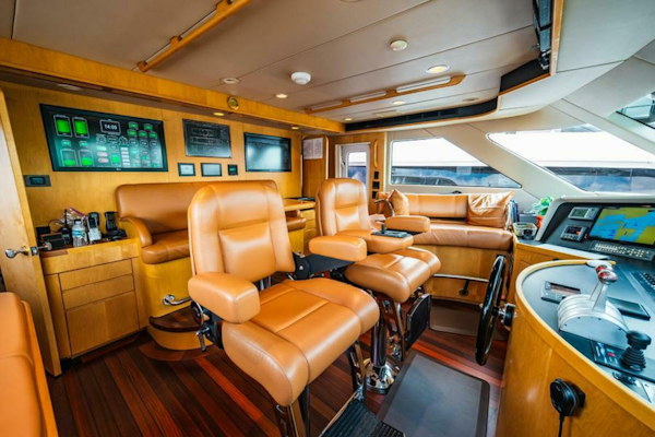 Hatteras-Flybridge Motor Yacht 1995-LONE STAR Ft. Lauderdale-Florida-United States-Pilothouse Aft-5588690