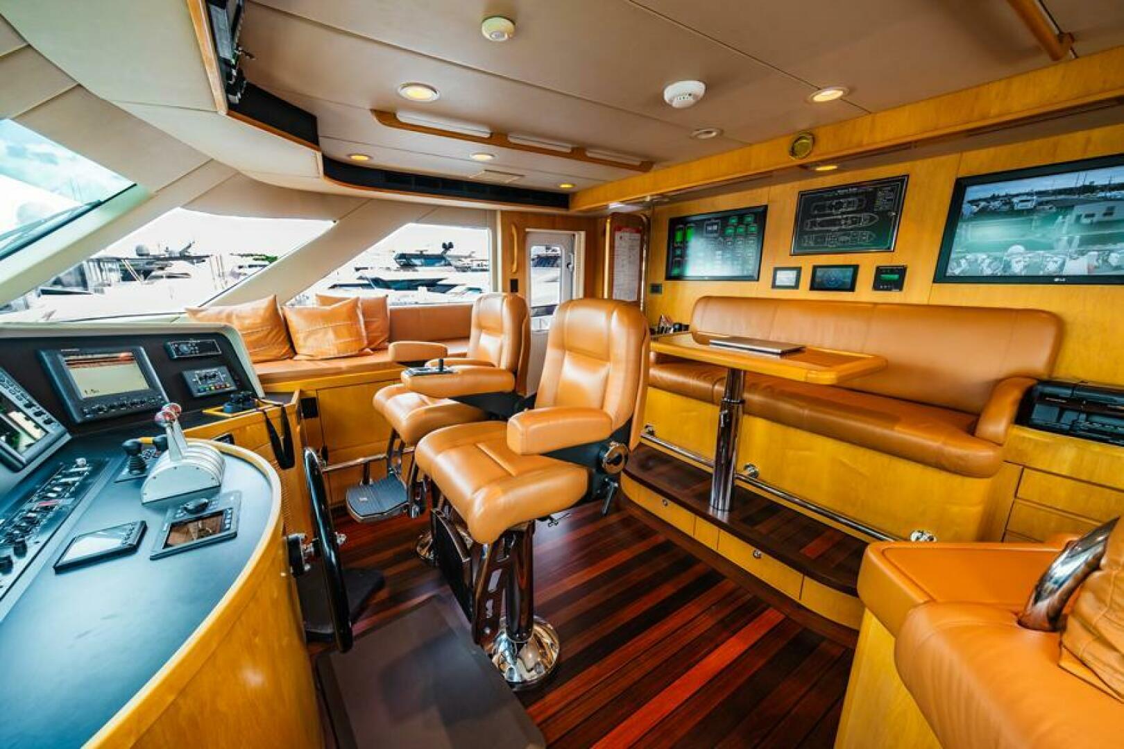 Hatteras-Flybridge Motor Yacht 1995-LONE STAR Ft. Lauderdale-Florida-United States-Pilothouse-5588691 | Thumbnail