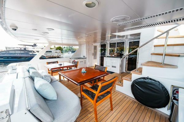 Hatteras-Flybridge Motor Yacht 1995-LONE STAR Ft. Lauderdale-Florida-United States-Aft Deck-5588714