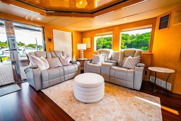 Hatteras-Flybridge Motor Yacht 1995-LONE STAR Ft. Lauderdale-Florida-United States-Skylounge Aft to Port-5588684