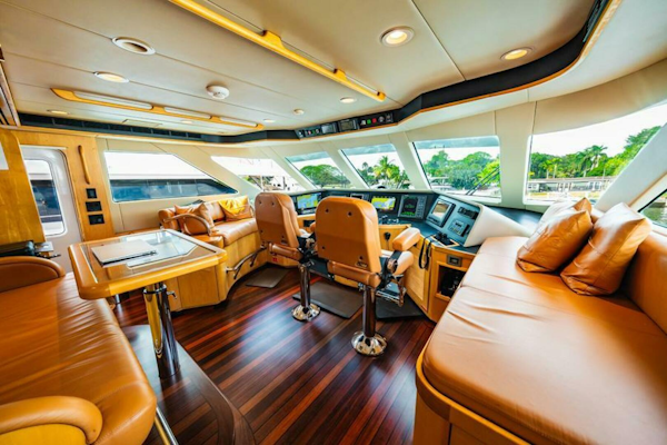 Hatteras-Flybridge Motor Yacht 1995-LONE STAR Ft. Lauderdale-Florida-United States-Pilothouse-5588689