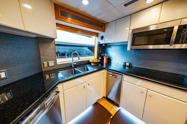 Hatteras-Flybridge Motor Yacht 1995-LONE STAR Ft. Lauderdale-Florida-United States-Galley to Port-5588700